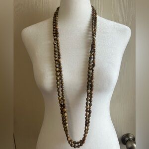 Rare Vintage Brown Beaded Necklace